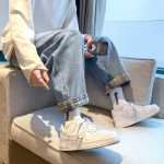 오버 사이즈 청바지 남성 봄과 가을 캐주얼 와이드 다리 바지 느슨한 스트레이트 대형 아메리칸 바지 하이 스트리트 타이드 브랜드의 그림