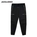 잭 존스 봄과 가을 새로운 남성 트렌드 다용도 잘 생긴 주머니 작업복 작은 검은 바지 스포츠 캐주얼 드로 스트링 청바지의 그림