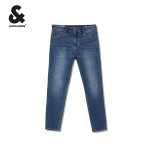 잭 존스 남성 청바지 남성용 수정 다리 고탄성 편안한 바지 어두운 남성 바지 봄과 여름 신상품의 그림