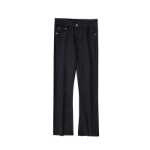 마이크로 라지 데님 팬츠 남성 슬림 스트레이트 봄과 가을 단락 아메리칸 드래그 팬츠 유럽과 미국 하이 스트리트 바이브 블랙 팬츠 남성의 그림