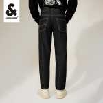 잭 존스 남성용 블랙 바지 슬림 남성 청바지 스트레이트 스트레치 밝은 라인 남성 바지 가을 겨울 신상품의 그림