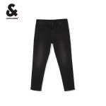 잭존스 잭존스 바지 슬림 스몰 레그 스트레치 빈티지 캐주얼 남성 청바지 블랙의 그림