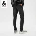 잭 존스 겨울 새로운 남성용 스트리트 조류 쿨 백 슬림 스트레치 편안한 청바지 바지 남자의 그림