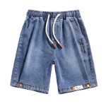 데님 반바지 남성용 여름 얇은 섹션 외부 5 분 바지 느슨한 다용도 캐주얼 바지 바지 남성 트렌드의 그림