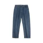 청바지 남성 여름 스트레이트 느슨한 남성 모델 바지 넓은 다리 아메리칸 나인 포인트 여름 얇은 캐주얼 소년 바지의 그림