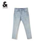 잭 존스 진 남성용 슬림 스몰 피트 워싱 라이트 컬러 스플래시 잉크 스트레치 데님 팬츠 아메리칸 팬츠의 그림