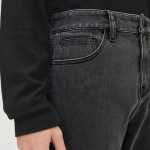 잭 존스 남성 겨울 청바지 남성용 테이퍼드 스트레치 블랙 팬츠 핏 두꺼운 따뜻한 기술 직물의 그림