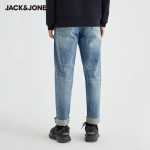 잭존스 잭존스 봄 남성 트렌디 루즈 캐주얼 편안한 워터 스트레이트 워시 청바지 221132087의 그림