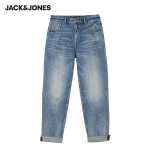 잭존스 잭존스 봄 남성 트렌디 루즈 캐주얼 편안한 워터 스트레이트 워시 청바지 221132087의 그림