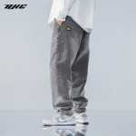 BJHG 무모한 가을 미국 시니어 감각 데님 청바지 아들 남성 조류 느슨한 큰 사이즈 스트레이트 캐주얼 팬츠의 그림