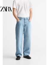 ZARA 남성 [2025] 루즈 아메리칸 하이 스트리트 배기 진 1538485 406의 그림