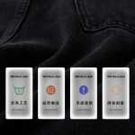 검은 깨진 구멍 청바지 남자 가을 느슨한 스트레이트 바지 아메리칸 하이 스트리트 분위기 복고풍 소년 캐주얼 바지의 그림