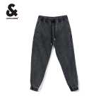 잭 존스 새로운 여름 뭉치 피트 조류 하이 스트리트 스트레치 단색 패션 캐주얼 통근 데님 나인 분 바지 남자의 그림