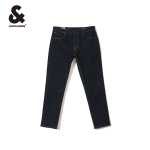 잭 존스 남성 청바지 남성 가을 슬림 스트레치 워싱 다크 트렌드 스트레이트 데님 팬츠 로우 웨이스트의 그림