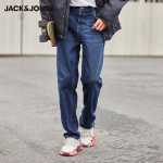 잭 존스 겨울 남성 청바지 느슨한 복고풍 캐주얼 마모 바지 남성용 다크 팬츠 신축성있는 농축의 그림