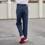 잭 존스 겨울 남성 청바지 느슨한 복고풍 캐주얼 마모 바지 남성용 다크 팬츠 신축성있는 농축의 그림