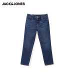 잭 존스 겨울 남성 청바지 느슨한 복고풍 캐주얼 마모 바지 남성용 다크 팬츠 신축성있는 농축의 그림