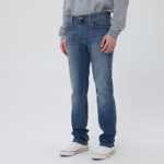 갭 남성 가을 섹션 워싱 스트레이트 베이직 청바지 아메리칸 캐주얼 스포츠 바지 조류의 그림