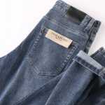 부드럽고 편안한면 혼방 모달 신축성 바지 남성 가을과 겨울 두꺼운 섹션 남성용 슬림 다용도 스트레이트 청바지의 그림