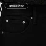 잭 존스 가을과 겨울 새로운 남성용 잘 생긴 슬림 블랙 백 2022 슬림 청바지 바지 남성용의 그림