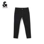 잭 존스 가을과 겨울 새로운 남성용 잘 생긴 슬림 블랙 백 2022 슬림 청바지 바지 남성용의 그림