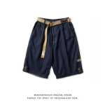 오공은 상품이 있습니다 일본 복고풍 오래된 워싱 스트레이트 청바지 반바지 남녀 조류 느슨한 캐주얼 백 바지에의 그림