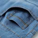 JS 제니스 남성용 오래된 청바지 봄과 가을 스트레치 스트레이트 남성 바지 남성 캐주얼 데님 바지의 그림