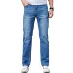 JS 제니스 남성용 오래된 청바지 봄과 가을 스트레치 스트레이트 남성 바지 남성 캐주얼 데님 바지의 그림