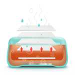 아기 휴대용 물티슈 워머의 그림