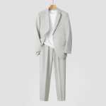 남성 슬림  웨딩 정장의 그림