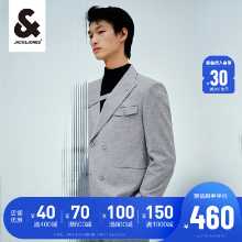 잭존스 남성 페플럼 라이트 플로럴 그레이 블레이저 221308005의 그림