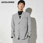 잭존스 남성 페플럼 라이트 플로럴 그레이 블레이저 221308005의 그림