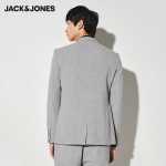 잭존스 남성 페플럼 라이트 플로럴 그레이 블레이저 221308005의 그림