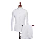 남성용 카라 정장의 그림