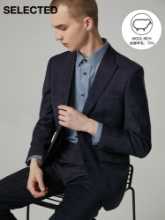 남성 뉴 위드 울 체크 비즈니스 수트의 그림