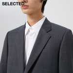 남성 슬림 울 비즈니스 정장의 그림