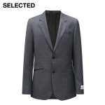 남성 슬림 울 비즈니스 정장의 그림