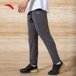 안타 스포츠 바지 남성용 짠 바지 캐주얼 슬림 스웨트 팬츠 플랫 프론트 스트레이트 러닝 스포츠 퀵 드라이 바지의 그림