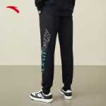 안타 스웨트 팬츠 남성 겨울 니트 스포츠 바지 패딩 느슨한 따뜻한 드로 스트링 바지 152241306의 그림