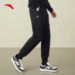 안타 스웨트 팬츠 남성 겨울 니트 스포츠 바지 패딩 느슨한 따뜻한 드로 스트링 바지 152241306의 그림