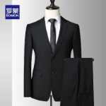 남성 비즈니스 슬림 정장의 그림