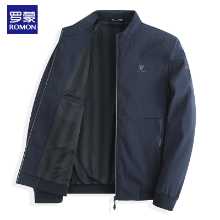 로모 스탠드 칼라 남성 자켓 봄과 가을 모델 캐주얼 다재다능한 아버지가 가을 얇은 섹션 주름 중년 코트 셔츠를 설치했습니다.의 그림