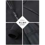 로모 스탠드 칼라 남성 자켓 봄과 가을 모델 캐주얼 다재다능한 아버지가 가을 얇은 섹션 주름 중년 코트 셔츠를 설치했습니다.의 그림