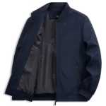 딱따구리 재킷 남성 2023 봄 가을 새로운 남성 캐주얼 이그제큐티브 재킷 야구 스탠드 업 칼라 중년 아빠 남성 의류의 그림