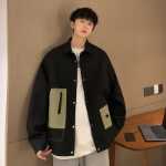 클린핏 재킷 조류 조수 갱스터 잘 생긴 튀김 거리 남성 가을 시니어 트렌드 감각 봄 가을 단락 유럽과 미국 하이 스트리트 재킷의 그림