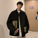 클린핏 재킷 조류 조수 갱스터 잘 생긴 튀김 거리 남성 가을 시니어 트렌드 감각 봄 가을 단락 유럽과 미국 하이 스트리트 재킷의 그림