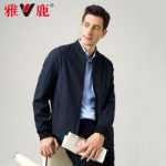 압록 스페셜] 압록 다크 자카드 재킷 남성 23 봄 가을 중년 재킷 캐주얼 야구 칼라 재킷의 그림