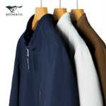 울프 스탠드 칼라 재킷 남성용의 그림