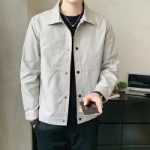 봄과 가을 패션 재킷 남성 옷깃 캐주얼 스포츠 얇은 섹션 셔츠 코트 노동 남성 의류의 새로운 트렌드의 그림