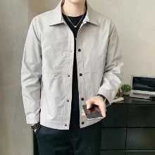 봄과 가을 패션 재킷 남성 옷깃 캐주얼 스포츠 얇은 섹션 셔츠 코트 노동 남성 의류의 새로운 트렌드의 그림